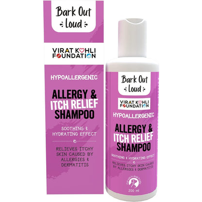 Bark Out Loud by Vivaldis - Allergy & Itch Relief Shampoo- Effective on Food, Flea Allergy Rashes & Long Lasting Skin Conditions 200ml (Dogs & Cats)