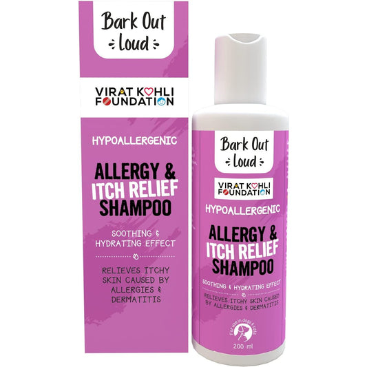 Bark Out Loud by Vivaldis - Allergy & Itch Relief Shampoo- Effective on Food, Flea Allergy Rashes & Long Lasting Skin Conditions 200ml (Dogs & Cats)