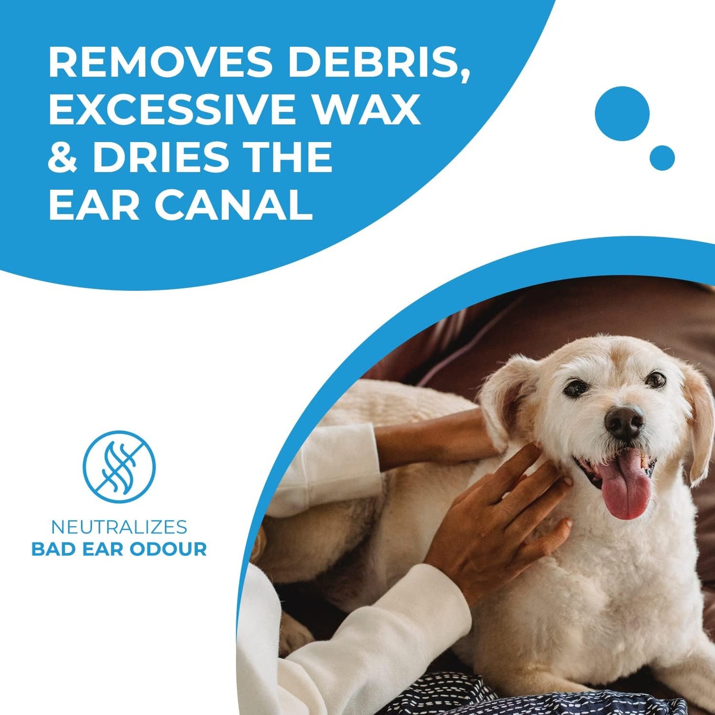 Vivaldis Clearify -Tris EDTA - Ear Cleansing Solution for Dogs and Cats, Effective and Gentle Ear Cleaner for Pets to Remove Dirt and Wax (100 ml, Pack of 1)