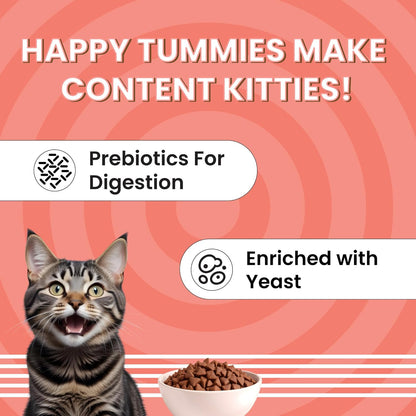 BARK OUT LOUD - Essentials Adult Dry Cat Food, Tailored Nutrition with Fish &Chicken, Kibbles Prebiotics, Hairball Control, Tuna Oil (2kg)