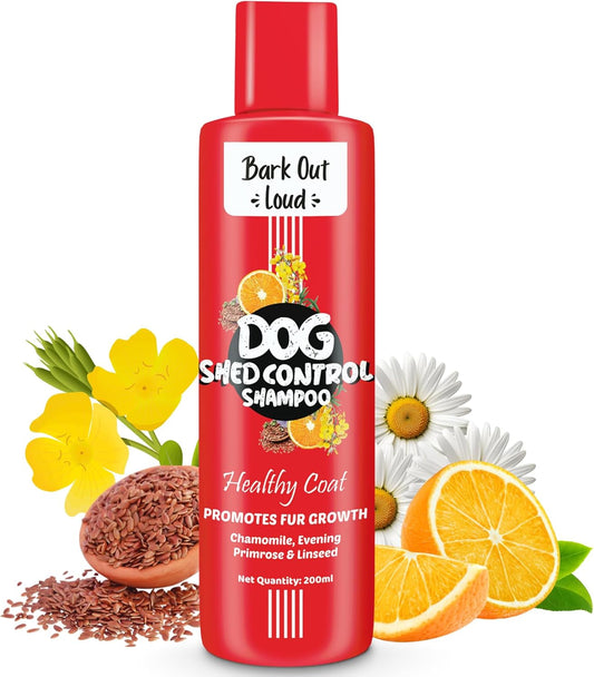 Bark Out Loud by Vivaldis - Dog Shed Control Shampoo for Shed-Free Bliss & Radiant Coat (200 ml)