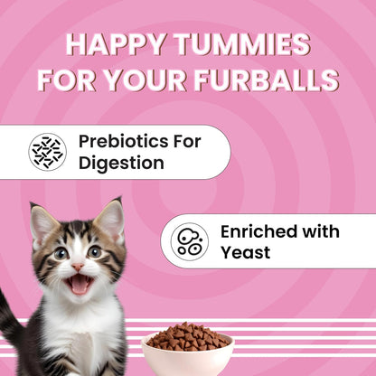 Essentials by Bark Out Loud - Dry Kitten Food, Tailored Nutrition for Kittens, Fish & Chicken Kibbles with Added Taurine (2kg)