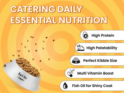 BARK OUT LOUD ESSENTIALS ,Vivaldis - Adult Dry Dog Food, Tailored Nutrition for Mini & Small Breeds, Chicken & Egg Prebiotics, Fish Oil for Immunity (3kg)