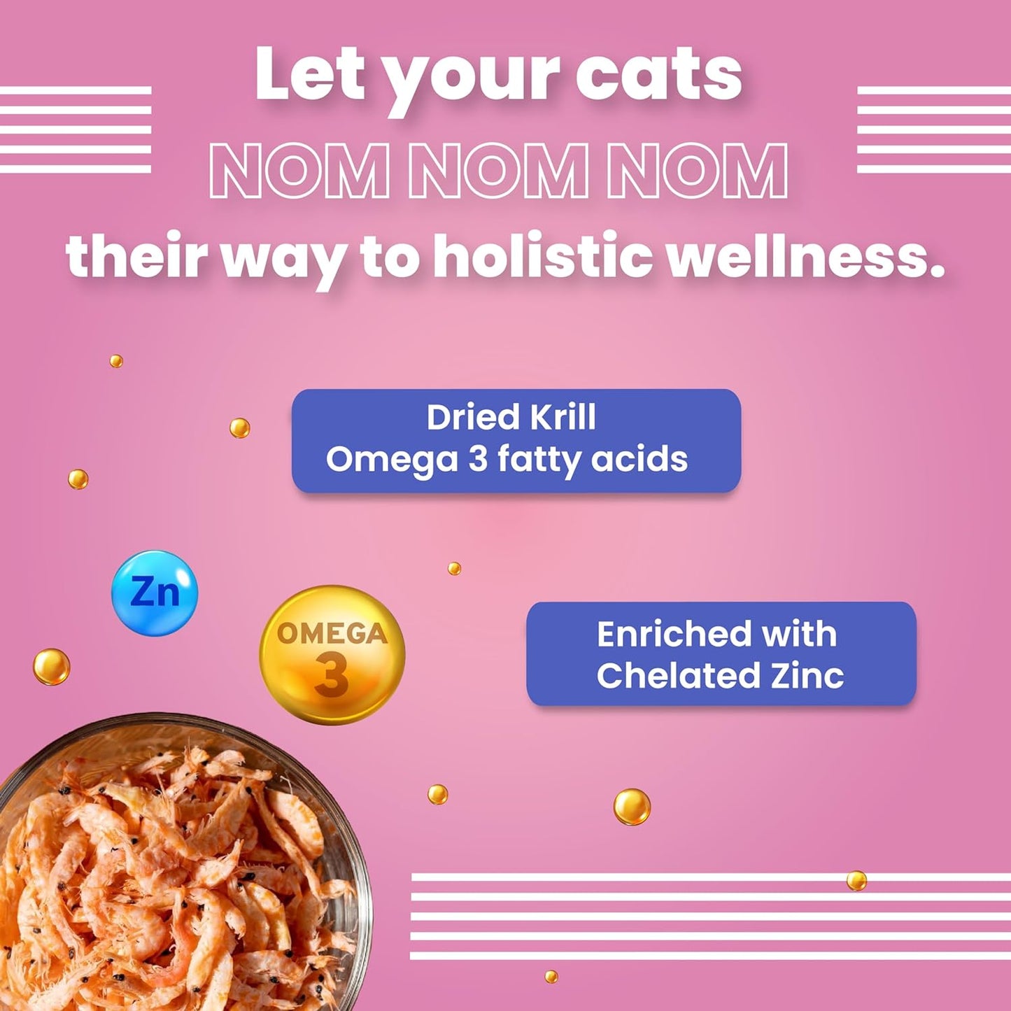 BARK Out Loud by Vivaldis - Cat Pillows for Sensitive Gut Chicken Treats | Dried Krill, Prebiotics, Taurine, Vitamin E 100G, Adult