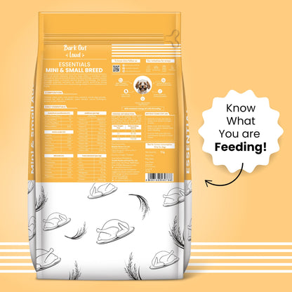 BARK OUT LOUD ESSENTIALS ,Vivaldis - Adult Dry Dog Food, Tailored Nutrition for Mini & Small Breeds, Chicken & Egg Prebiotics, Fish Oil for Immunity (3kg)