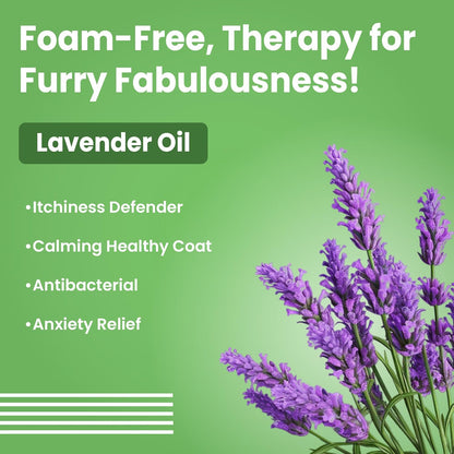 Bark out Loud by Vivaldis -Waterless Dog Dry Shampoo/Spray, No Rinse Cleansing, with Aloevera, Grain Protein, Lavender, Anti bacterial, Itch Relief Formula for Coat Care (100ml)