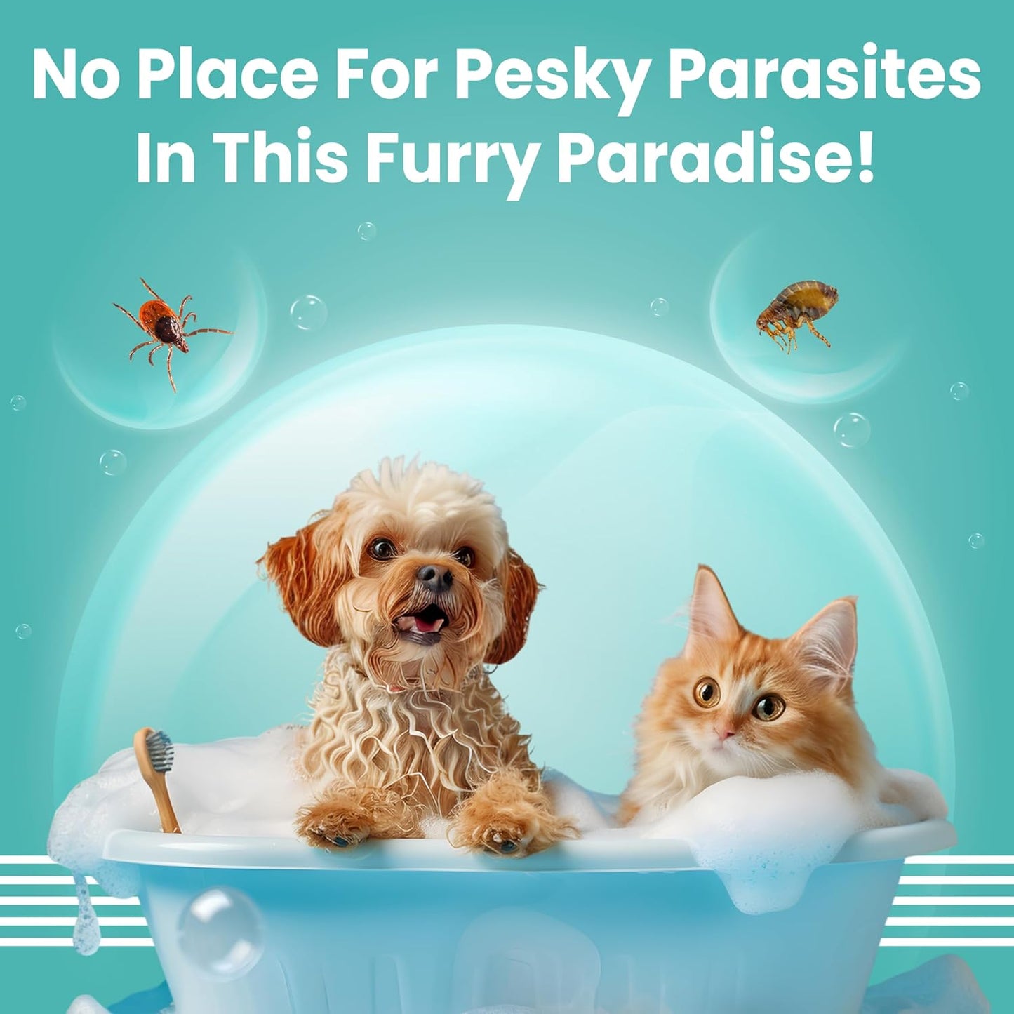 Bark Out Loud by Vivaldis - Tick & flea Shampoo for Dogs & Cats, with Neem & Citronella, kills and repels parasites, itch-relief formula shampoo for cats & dogs - 200ml